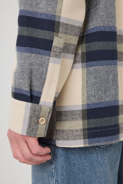 Surchemise à carreaux zippée