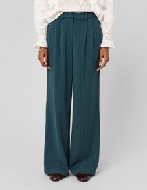 Pantalon tailleur en polyester recycl&eacute;