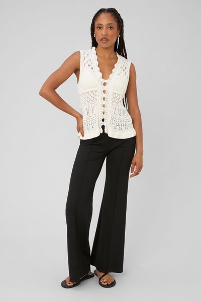 Pantalon flare en maille