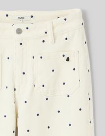 Pantalon imprim&eacute; coupe droite