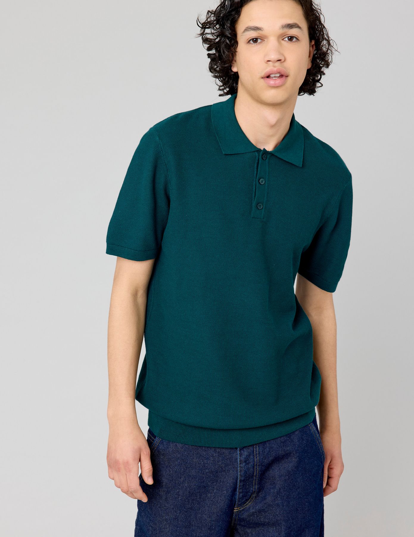 Polo matière fantaisie