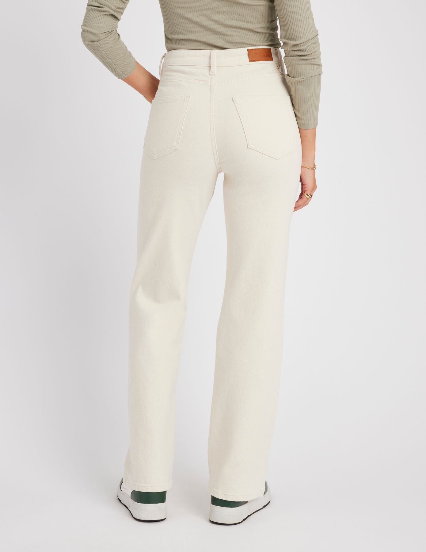 Jean straight taille haute