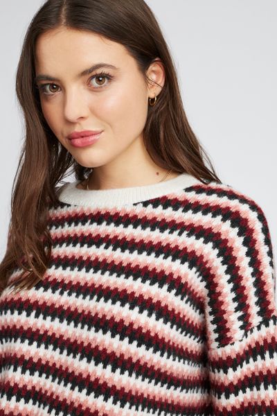 Pull jacquard fantaisie