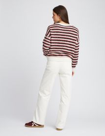 Pull jacquard fantaisie