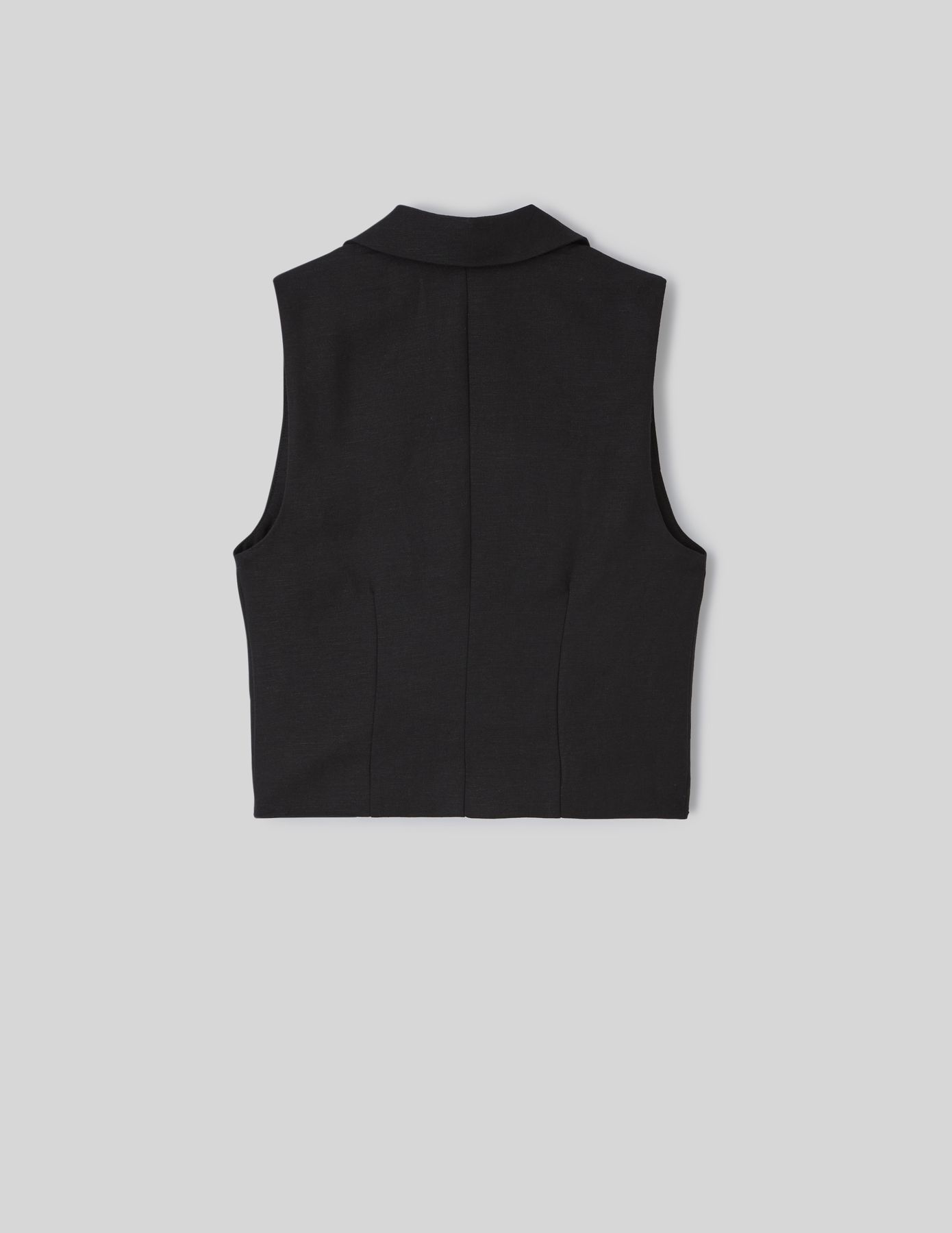Gilet de costume uni en lin