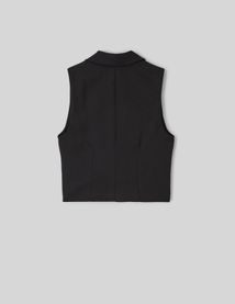 Gilet de costume uni en lin