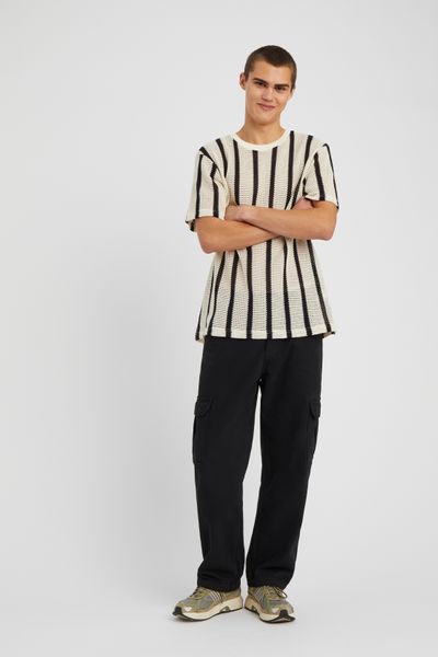 T-shirt tricot &agrave; rayures