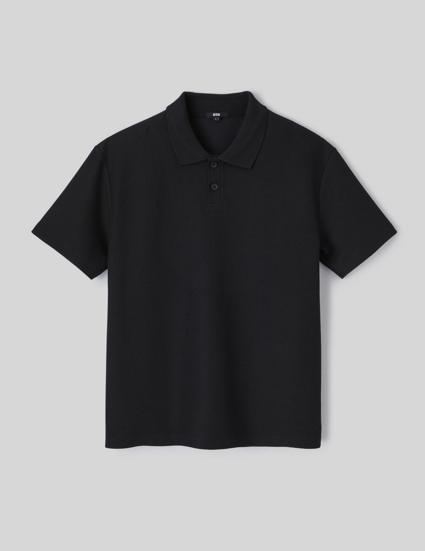 Polo maille gauffrée