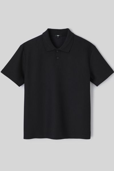 Polo maille gauffrée