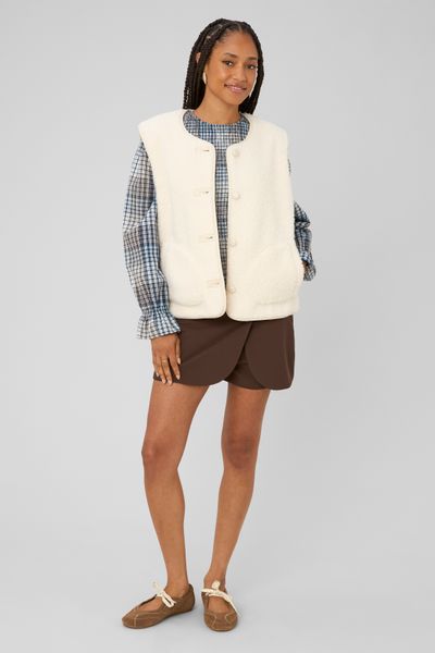 Gilet sans manches sherpa