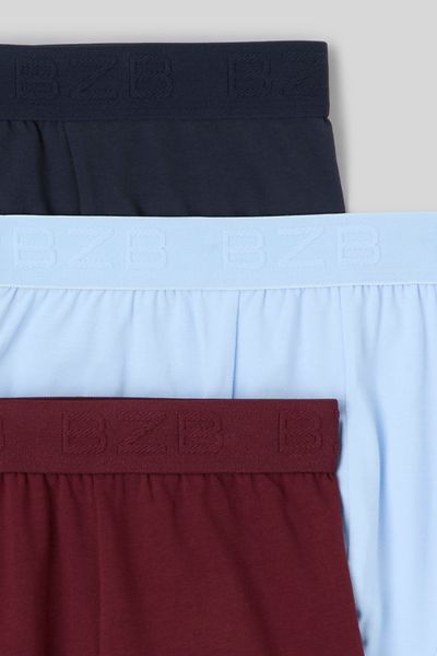 Lot de 3 boxers unis