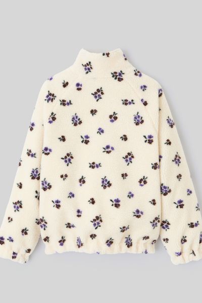 Blouson sherpa imprimé réversible