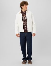 Pull jacquard fleurs