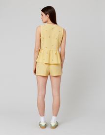 Blouse à nouer motif vichy
