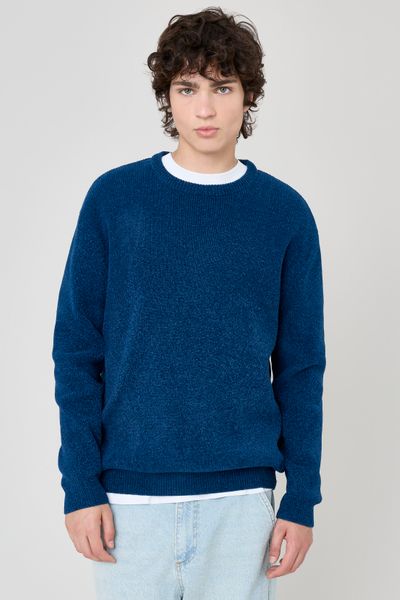 Pull chenille col rond