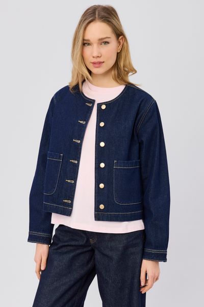 Veste en jean sans col
