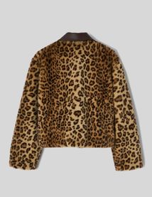 Veste duveteuse imprim&eacute;e l&eacute;opard