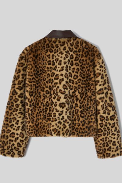 Veste duveteuse imprim&eacute;e l&eacute;opard