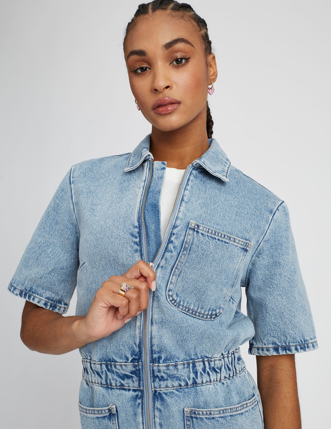Combi short en jean