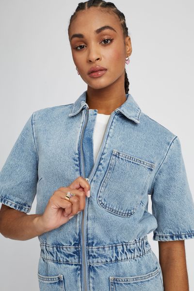Combi short en jean