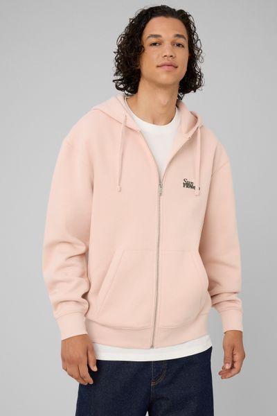 Sweat zipp&eacute; imprim&eacute; devant/dos