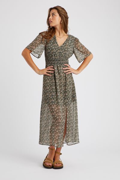 Robe longue imprim&eacute;e