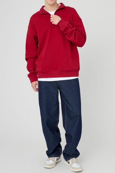 Sweat col montant avec broderie
