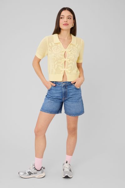 Gilet manches courtes en crochet