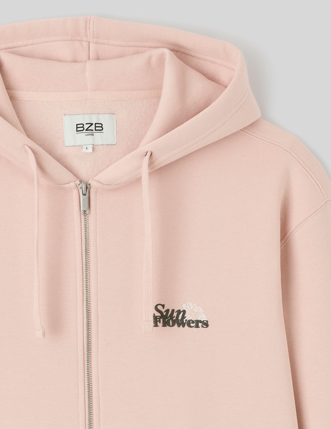 Sweat zipp&eacute; imprim&eacute; devant/dos