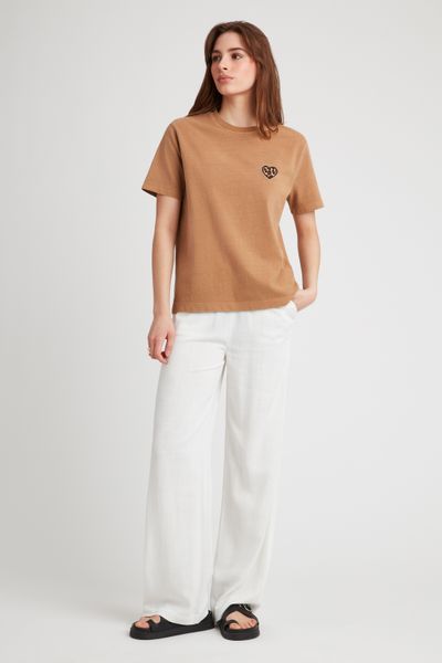 T-shirt broderie léopard
