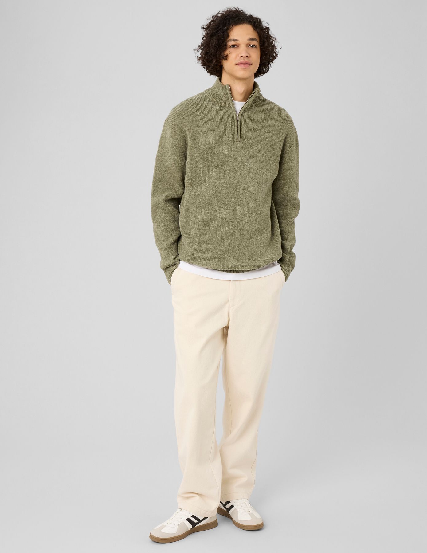 Pull chenille col montant