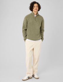 Pull chenille col montant
