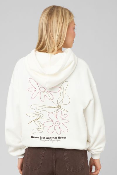 Sweat &agrave; capuche imprim&eacute; devant / dos