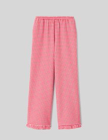 Pantalon fluide vichy