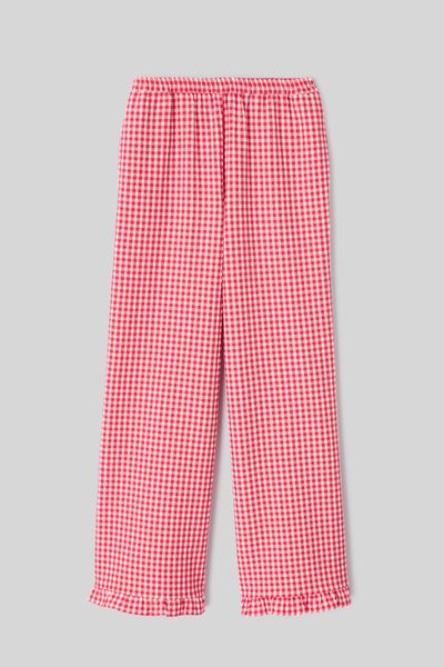 Pantalon fluide vichy