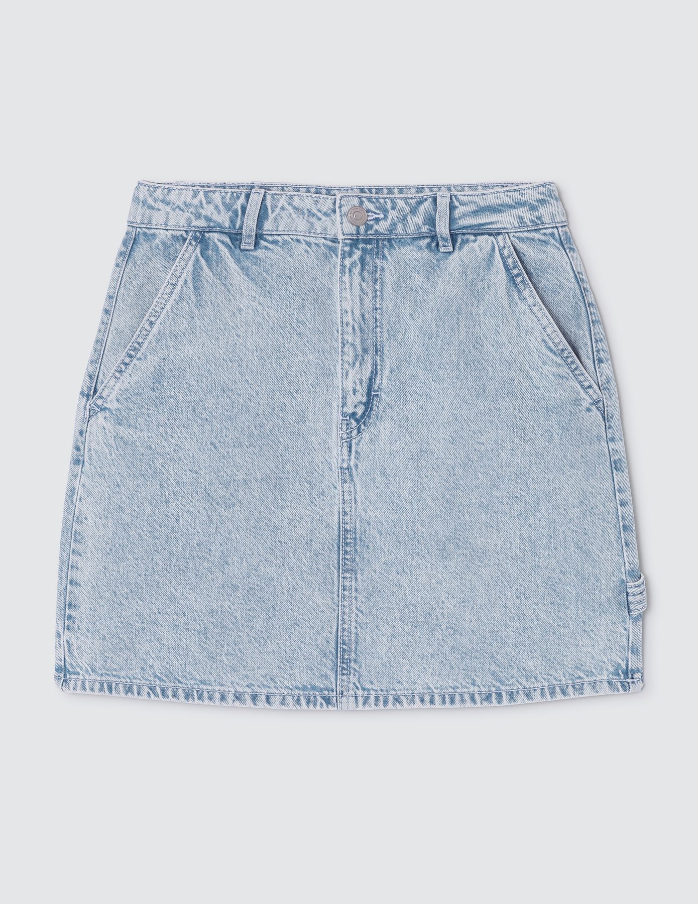 Jupe courte en jean cargo