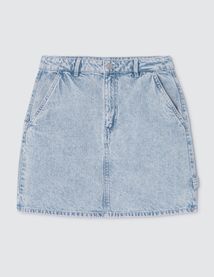 Jupe courte en jean cargo