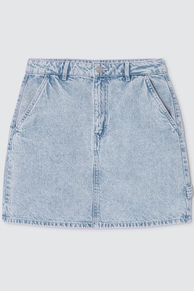 Jupe courte en jean cargo