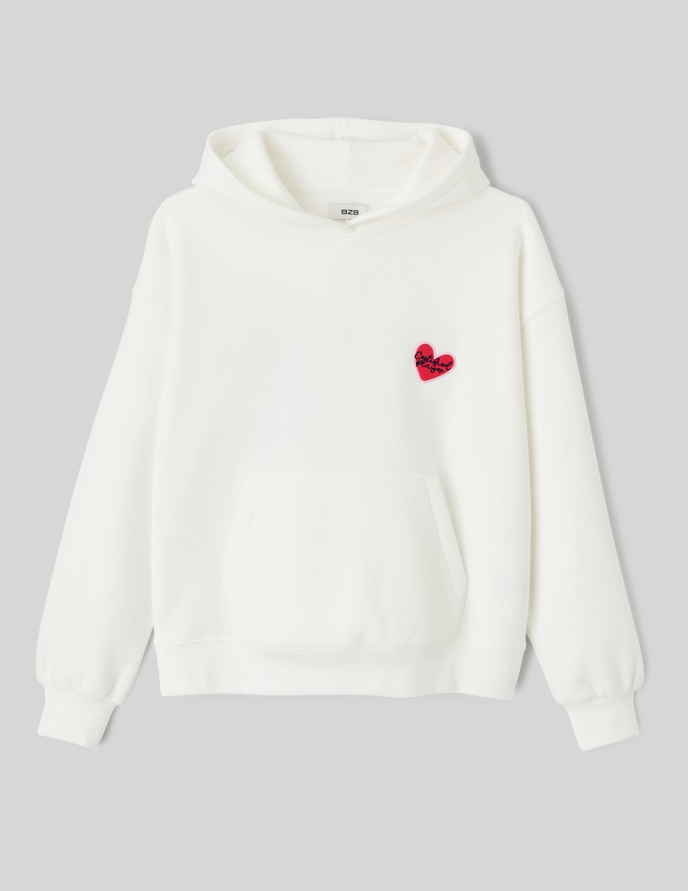 Sweat col capuche imprimé devant / dos