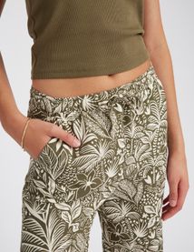 Pantalon fluide droit imprimé