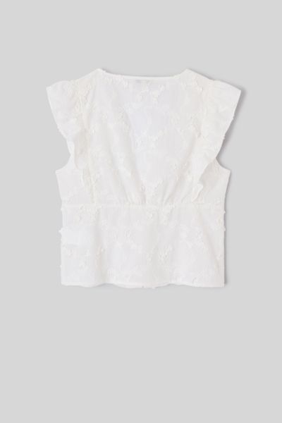 Blouse sans manches en broderie 3D