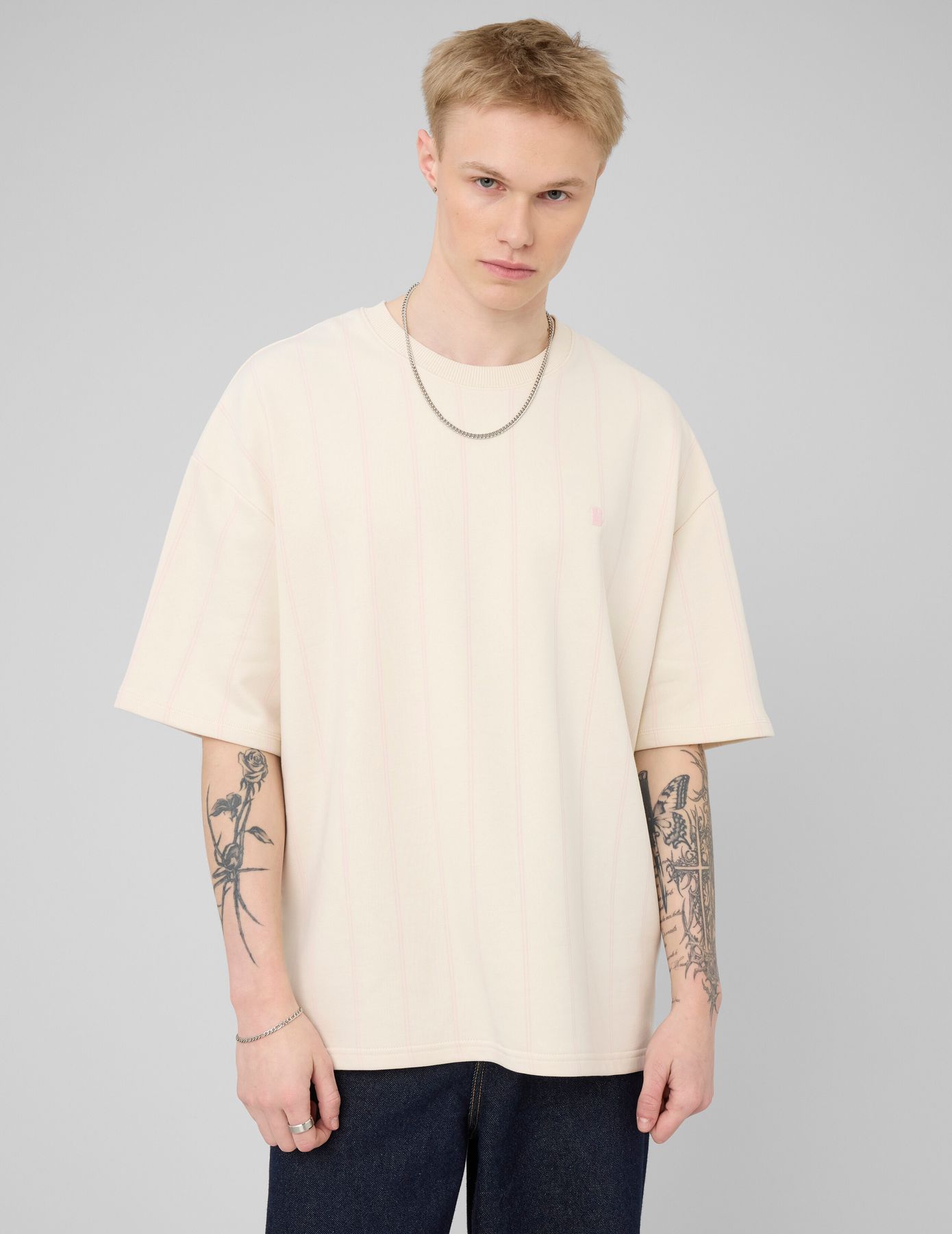 T-shirt en molleton ray&eacute;