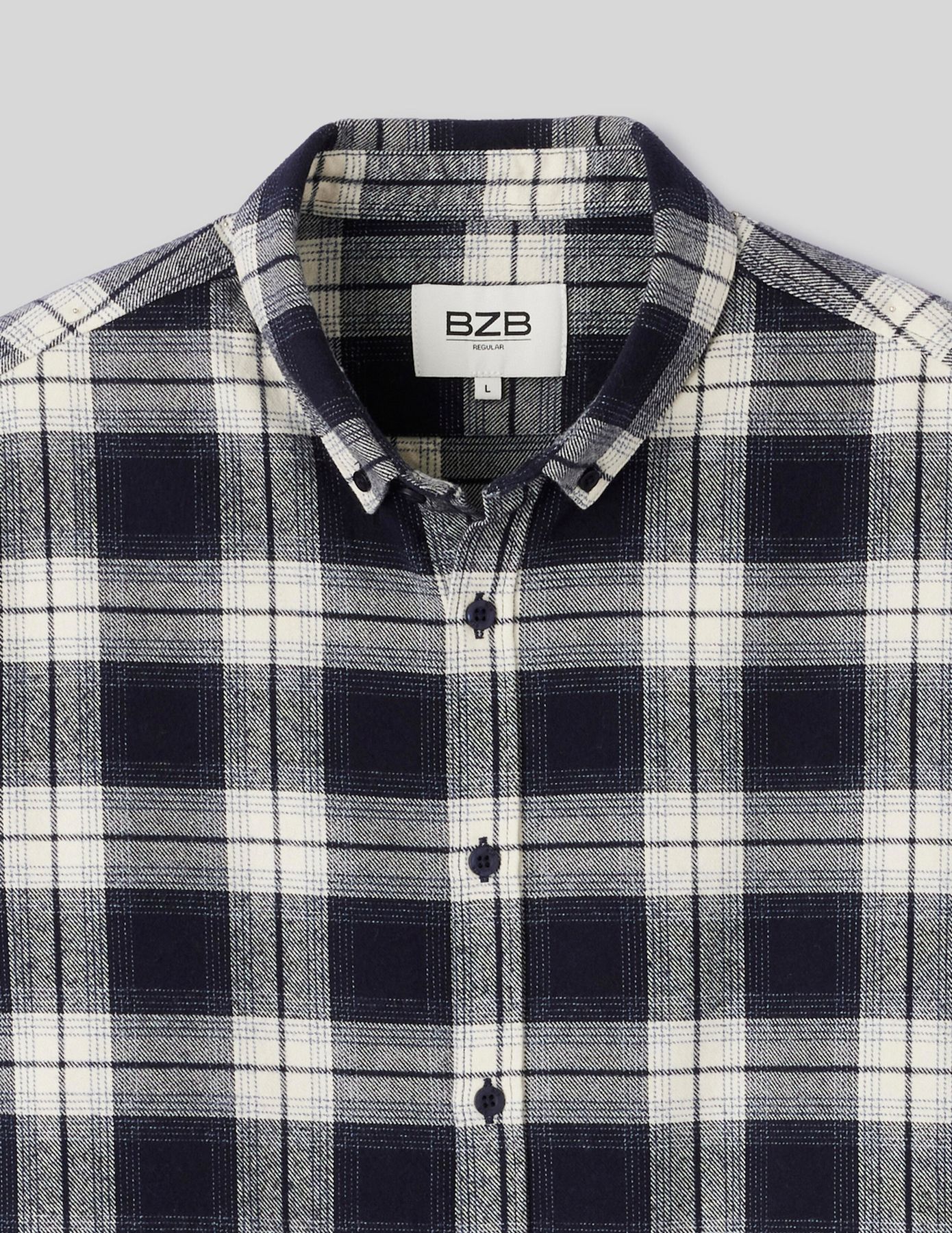 Chemise droite à carreaux