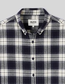 Chemise droite à carreaux