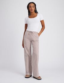 Pantalon fluide à rayures