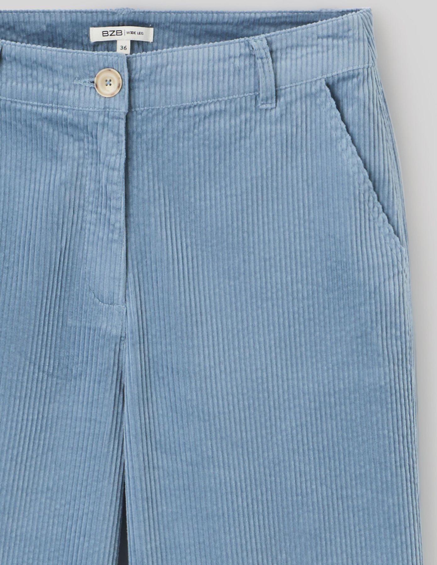 Pantalon wide leg velours cropped