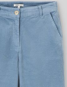 Pantalon wide leg velours cropped