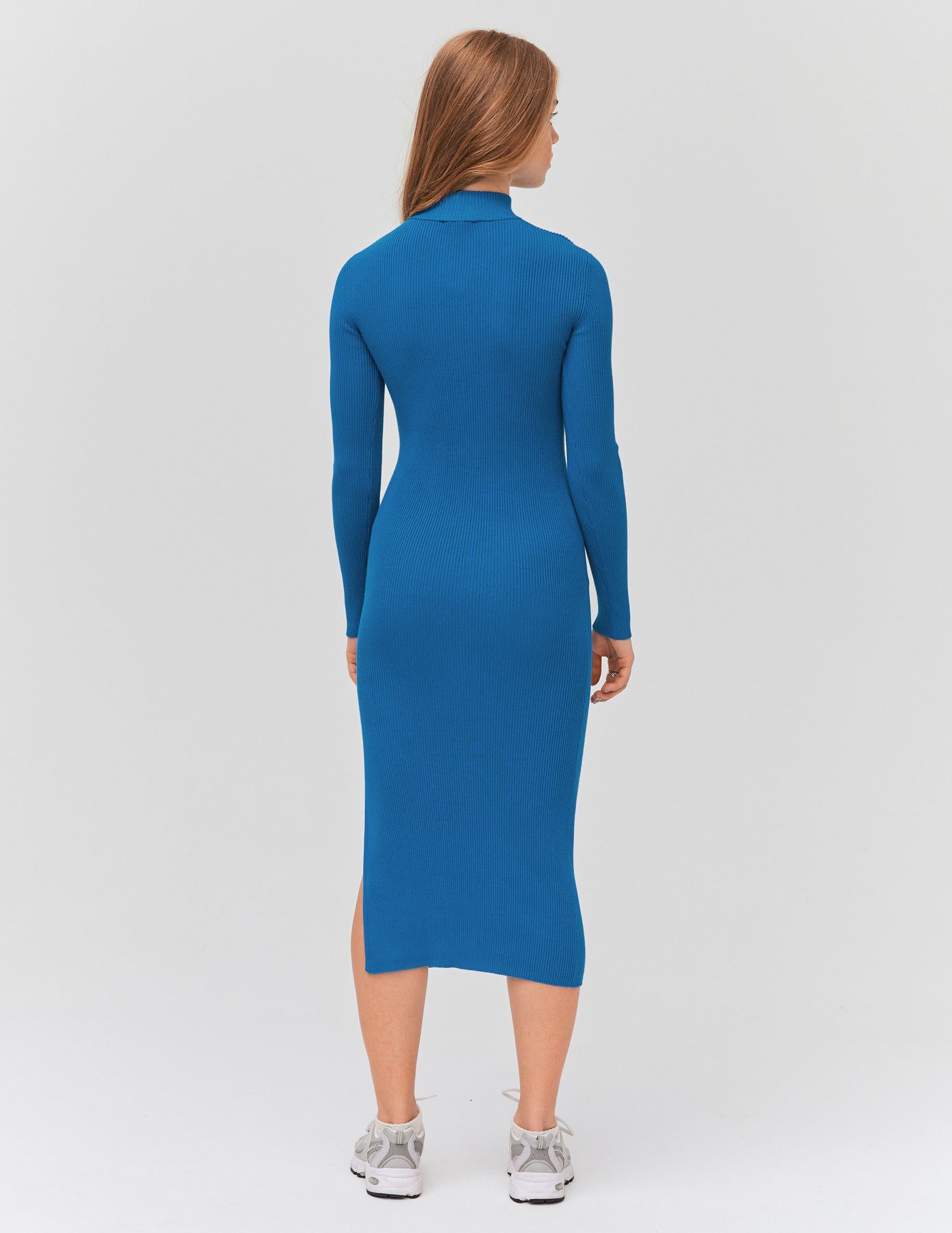 Robe longue à cotes
