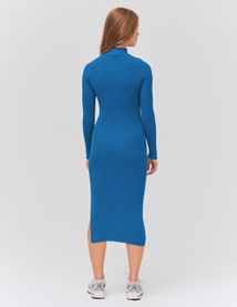 Robe longue à cotes
