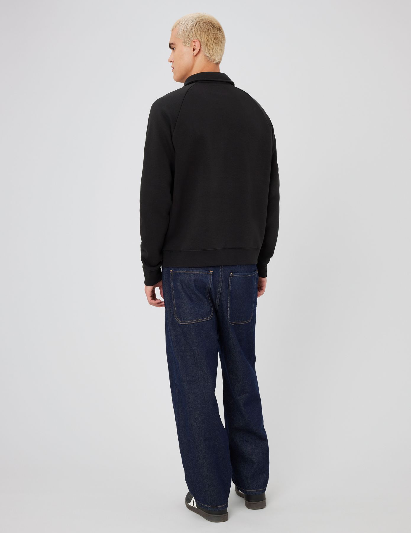 Sweat col polo zippé